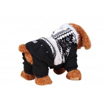 Comfy Cotton Dog's Winter Pet Clothing (Black, 21x39x29cm)