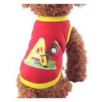 Cute Dog Clothes Fall And Winter Clothes Sweater Vest, Red Letters