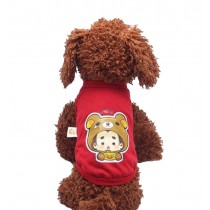 Cute Dog Clothes Fall And Winter Clothes Sweater Vest, Red Cartoon