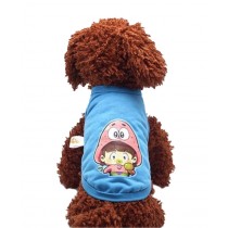 Cute Dog Clothes Fall And Winter Clothes Sweater Vest, Blue Cartoon