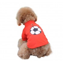 Lovely Puppy Apparel Pet Clothing Red Polo Shirt, Bust 42cm, M