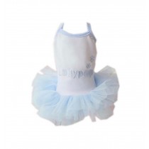 Dreamy Blue Tutu Crepe Dress for Puppy, M