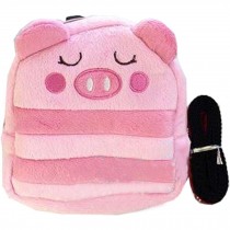 Cartoon Dog Pet Dog Outside Travel Backpack Shoulders Backpack---Pink Pig
