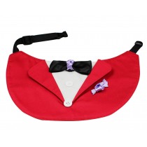 Manual Suit Shaped Dog Wedding Collars Pet Grooming Triangle Bandana RED, L