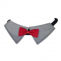 Fabric Material Hand Made Pet Cloth Accessories with Bow Tie Decoration, S