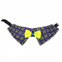 Full Dress Bow Tie Creative Pets Bandanas Colorful Plaid Pattern for Small Size
