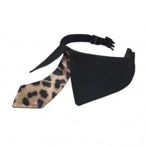 Leopard Print Black Style Ties Pets Collar Bandanas Wedding Accessories 25-40cm