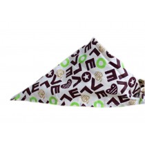 2 Pieces of Fashionable Cute Pets Triangle Scarves/Headscarf, Love
