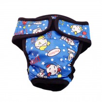 Large Size Blue Cartoon Pattern Pets Underwear Dogs Physiological Pants