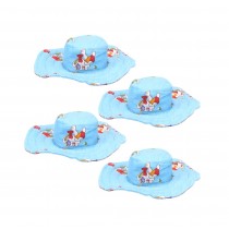 4Pcs Sky Blue,Summer Pet Topee Pet Accessories For Little Dogs&Cats