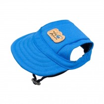 Simple Design Baseball Solid Blue Dogs Peaked Caps Pets Hats