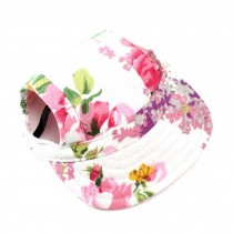 Beautiful Flowers Pattern Pets Peaked Caps Dogs or Cats Hats, S