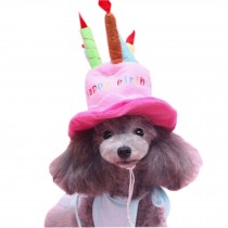 Birthday Hat Pet Costume Accessory, Medium, Pink
