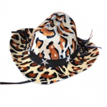 Cowboy Hat Pet Costume Accessory, Medium, Leopard Print