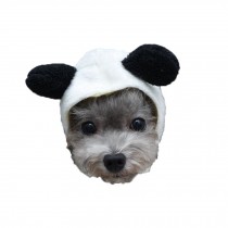Panda Hat Pet Costume Accessory, Medium, Black & White