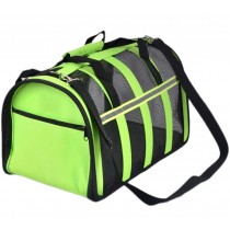 Portable Pet Carry Bag Fold-able Pet Carrier Dog Cat Carrier for Travel,GREEN-S