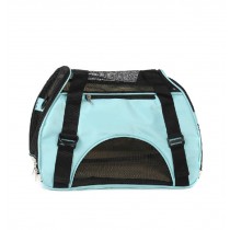 Foldable Soft Pet Carrier Tote Bag for Dogs and Cats (46*24.5*33cm, BLUE)