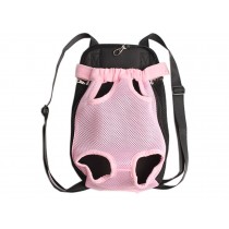 Portable Chest Carrier Backpack Bag for Pets Dogs Pink(Bust 50cm, Up to 15LB)