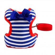 40 to 50 cm Circumference Size Blue Striped Sailor Pet Leash Dogs Supplies