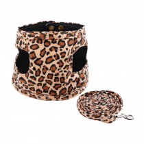 Puppy Harness Supplies Leopard Printing Pets Accessories Leash Collar Large