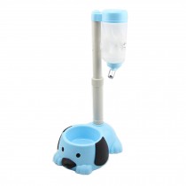 Pet kitten Puppy Adjustable Height Water Dispenser,Dog Water Bottle,BLUE
