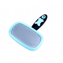 Blue,Rotatable Footprint Paddle Brush/Grooming Comb Suitable For Dog