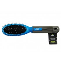 Gray Plastic Handle Needle Comb Pet Dog Brush Massage Brush Blue
