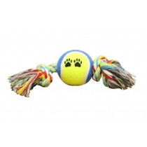 2 PCS Teeth Cleaning Toys for Dogs Tennis Ball Style Pets Chew Toy