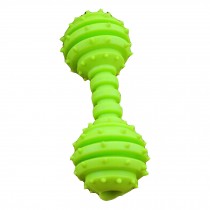 Pet Toys[Dumbbell]--Durable Clean Teeth Chew Toy/Dental Chew Pack,GREEN,4.7-inch