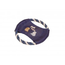 Pet Toy Canvas Flying Disc for Dogs Blue, Diam 18cm