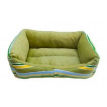 Pet Bed Dog Puppy Cat Soft Cotton Fleece Warm Nest House Mat--Green