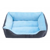 Pet Bed Dog Puppy Cat Soft Cotton Fleece Warm Nest House Mat--Plush Blue