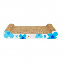 Sun Flower Series Corrugated Paper Cat Scratching Pad/Board,Cat Bed,BLUE