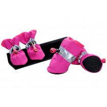 4 Pcs Cute Candy Color Pet Dog Puppy Shoes Boots Rain Boots PINK, NO.6