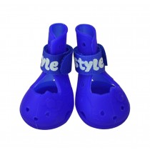 4 Pcs Cute Breathable Pet Dog Puppy Shoes Boots Dog Sandals BLUE, NO.2