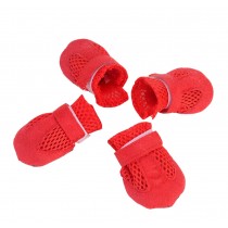 Fashional Breathable Mesh Dog Boot Pet Casual Shoes, Red