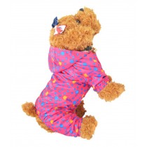 Fashion Cute Raincoats for Dogs Puppy Pet Dog Raincoat Dog Rain Gear PINK, M