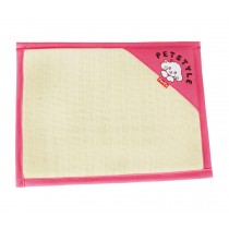 Natual Soft Pet Dog Bed Mat Double Sided Dual-use Straw Mat ROSE, 53*38cm