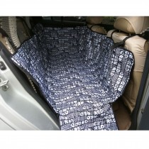 Waterproof Oxford Fabric Pet Car Seat Cover Dog Mat for Rear Seat, Letter White