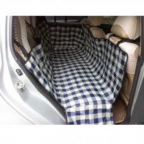 Waterproof Oxford Fabric Pet Car Seat Cover Dog Mat for Rear Seat, Grid