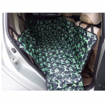 Waterproof Oxford Fabric Pet Car Seat Cover Dog Mat for Rear Seat, Green Stars