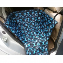 Waterproof Oxford Pet Car Seat Cover Dog Mat for Rear Single Seat, Blue Stars