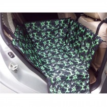 Waterproof Oxford Pet Car Seat Cover Dog Mat for Rear Single Seat, Green Stars