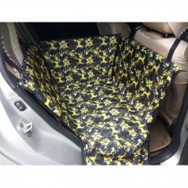 Waterproof Oxford Pet Car Seat Cover Dog Mat for Rear Single Seat, Yellow Stars