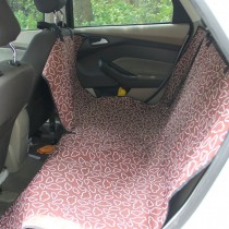 Waterproof Pet Car Seat Cover Dog Travel Mat for Rear Seat, Coffee Cloud(Simple)