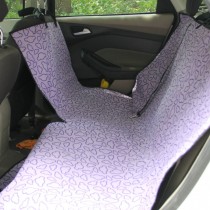 Waterproof Pet Car Seat Cover Dog Travel Mat for Rear Seat, Purple Cloud(Simple)
