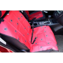 Paw Print Waterproof Solid Color Single Seat Dog Car Seat Cover (21"Wx41"L)