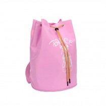 Girls Ballet Shoes Drawstring Bag Kids Dance Equipment Bag Latin Ballet Dance Gym Backpack, Pink