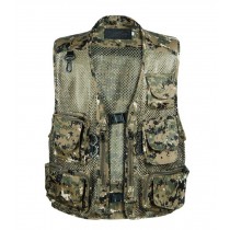 Soft Mesh Camouflage Men's Fishing Vest Waistcoat, XL