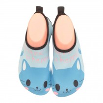 Kids Water Shoes Soft Indoor Sock Shoes Outdoor Sandals Beach Shoes Blue Cat